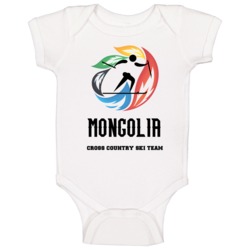 Mongolia Cross Country Ski Team Winter Olympics Sochi Baby One Piece Mongolia Cross Country Ski Team Winter Olympics Sochi Baby One Piece