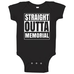 Straight Outta Memorial High School Funny Compton Parody Baby One Piec Straight Outta Memorial High School Funny Compton Parody Baby One Piec