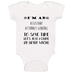 Im An Assistant Attorney General To Save Time Job Baby One Piece Im An Assistant Attorney General To Save Time Job Baby One Piece