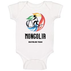 Sochi Winter Olympics T Shirt Mongolia Biathlon Team Baby One Piece Sochi Winter Olympics T Shirt Mongolia Biathlon Team Baby One Piece