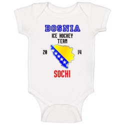 Bosnia Ice Hockey Team 2014 Sochi Baby One Piece Bosnia Ice Hockey Team 2014 Sochi Baby One Piece