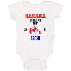 Canada Bobsleigh Team 2014 Sochi Olympics Baby One Piece Canada Bobsleigh Team 2014 Sochi Olympics Baby One Piece