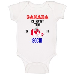 Canada Ice Hockey Team 2014 Sochi Olympics Baby One Piece Canada Ice Hockey Team 2014 Sochi Olympics Baby One Piece