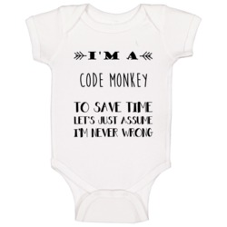 Im A Code Monkey To Save Time Job Baby One Piece
