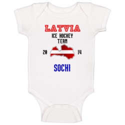 Latvia Ice Hockey Team 2014 Sochi Baby One Piece Latvia Ice Hockey Team 2014 Sochi Baby One Piece