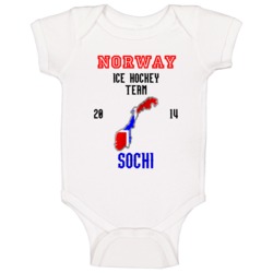 Norway Ice Hockey Team 2014 Sochi Baby One Piece Norway Ice Hockey Team 2014 Sochi Baby One Piece
