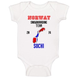 Norway Snowboarding Team 2014 Sochi Baby One Piece Norway Snowboarding Team 2014 Sochi Baby One Piece