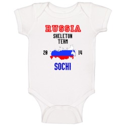 Russia Skeleton Team 2014 Sochi Baby One Piece Russia Skeleton Team 2014 Sochi Baby One Piece