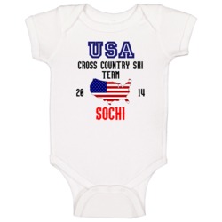 United States Usa Cross Country Skiing Team 2014 Sochi Baby One Piece United States Usa Cross Country Skiing Team 2014 Sochi Baby One Piece