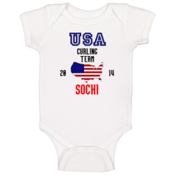 United States Usa Curling Team 2014 Sochi Baby One Piece United States Usa Curling Team 2014 Sochi Baby One Piece