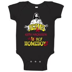 Keith Magnuson Chicago Hockey Sports Jesus Homeboys Baby One Piece Keith Magnuson Chicago Hockey Sports Jesus Homeboys Baby One Piece