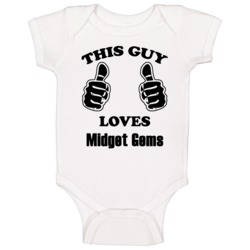 This Guy Loves Midget Gems Funny Food Baby One Piece This Guy Loves Midget Gems Funny Food Baby One Piece