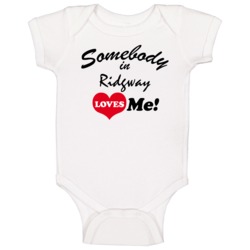 Ridgway Illinois Somebody Loves Me Heart City Baby One Piece Ridgway Illinois Somebody Loves Me Heart City Baby One Piece