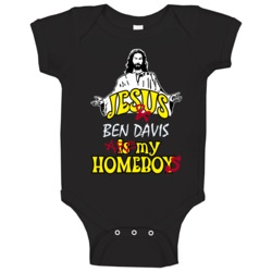 Ben Davis Chicago Baseball Sports Jesus Homeboys Baby One Piece Ben Davis Chicago Baseball Sports Jesus Homeboys Baby One Piece