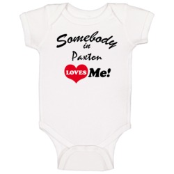 Paxton Illinois Somebody Loves Me Heart City Baby One Piece Paxton Illinois Somebody Loves Me Heart City Baby One Piece