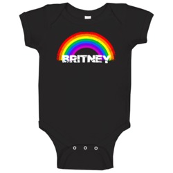 Britney Rainbow Pride Name Baby One Piece Britney Rainbow Pride Name Baby One Piece