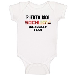 Puerto Rico Ice Hockey Team 2014 Sochi Baby One Piece Puerto Rico Ice Hockey Team 2014 Sochi Baby One Piece