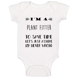 Im A Plant Fitter To Save Time Job Baby One Piece Im A Plant Fitter To Save Time Job Baby One Piece