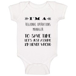 Im A Regional Operations Manager To Save Time Job Baby One Piece Im A Regional Operations Manager To Save Time Job Baby One Piece