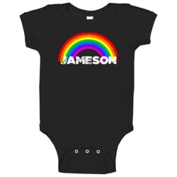 Jameson Rainbow Pride Name Baby One Piece Jameson Rainbow Pride Name Baby One Piece