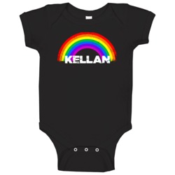 Kellan Rainbow Pride Name Baby One Piece Kellan Rainbow Pride Name Baby One Piece