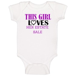 Estate Sale This Girl Loves Her Job Fun Baby One Piece Estate Sale This Girl Loves Her Job Fun Baby One Piece