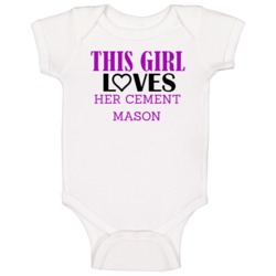 Cement Mason This Girl Loves Her Job Fun Baby One Piece Cement Mason This Girl Loves Her Job Fun Baby One Piece