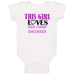 Chief Engineer This Girl Loves Her Job Fun Baby One Piece Chief Engineer This Girl Loves Her Job Fun Baby One Piece