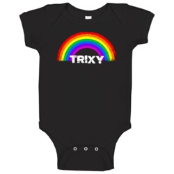 Trixy Rainbow Pride Name Baby One Piece Trixy Rainbow Pride Name Baby One Piece