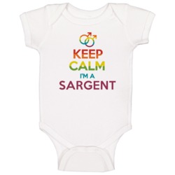 Keep Calm Im A Sargent Last Name Gay Pride Lgbt Baby One Piece Keep Calm Im A Sargent Last Name Gay Pride Lgbt Baby One Piece