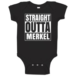 Straight Outta Merkel Texas City Parody Baby One Piece Straight Outta Merkel Texas City Parody Baby One Piece