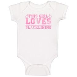 This Girl Thumbs Slacklining Favorite Sport Baby One Piece This Girl Thumbs Slacklining Favorite Sport Baby One Piece