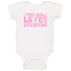 This Girl Thumbs Kickboxing Favorite Sport Baby One Piece This Girl Thumbs Kickboxing Favorite Sport Baby One Piece