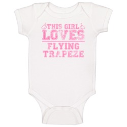 This Girl Thumbs Flying Trapeze Favorite Sport Baby One Piece This Girl Thumbs Flying Trapeze Favorite Sport Baby One Piece