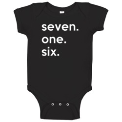 New York 716 Tending Area Code Pride Baby One Piece New York 716 Tending Area Code Pride Baby One Piece