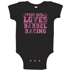 This Girl Thumbs Barrel Racing Favorite Sport Baby One Piece This Girl Thumbs Barrel Racing Favorite Sport Baby One Piece