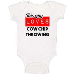 This Guy Loves Cow Chip Throwing Hobby Baby One Piece This Guy Loves Cow Chip Throwing Hobby Baby One Piece