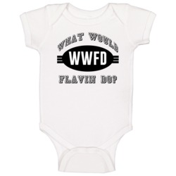 What Would Flavin Do Wwjd Parody Custom Name Baby One Piece What Would Flavin Do Wwjd Parody Custom Name Baby One Piece