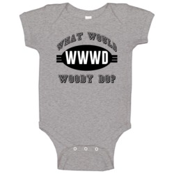 What Would Woody Do Wwjd Parody Custom Name Baby One Piece What Would Woody Do Wwjd Parody Custom Name Baby One Piece