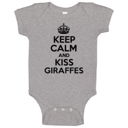 Keep Calm And Kiss Giraffes Baby One Piece Keep Calm And Kiss Giraffes Baby One Piece