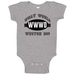 What Would Weston Do Wwjd Parody Custom Name Baby One Piece What Would Weston Do Wwjd Parody Custom Name Baby One Piece