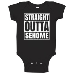 Straight Outta Sehome High School Funny Compton Parody Baby One Piece Straight Outta Sehome High School Funny Compton Parody Baby One Piece