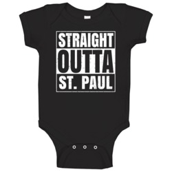 Straight Outta St Paul High School Funny Compton Parody Baby One Piece Straight Outta St Paul High School Funny Compton Parody Baby One Piece