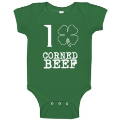 I Love Corned Beef Irish Food St Patrick S Day Baby One Piece I Love Corned Beef Irish Food St Patrick S Day Baby One Piece