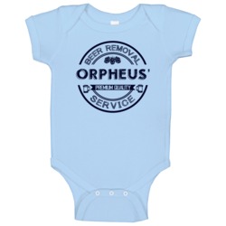 Orpheus's Beer Removal Service Personalized Party Baby One Piece Orpheus's Beer Removal Service Personalized Party Baby One Piece