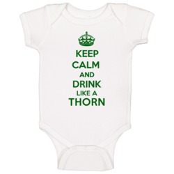 Keep Calm And Drink Like A Thorn Last Name Baby One Piece Keep Calm And Drink Like A Thorn Last Name Baby One Piece