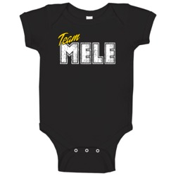 Team Mele Cool Custom Family Sports Last Name Reunion Baby One Piece Team Mele Cool Custom Family Sports Last Name Reunion Baby One Piece