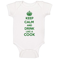 Keep Calm And Drink Like A Cook Last Name Baby One Piece Keep Calm And Drink Like A Cook Last Name Baby One Piece
