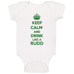 Keep Calm And Drink Like A Rudd Last Name Baby One Piece Keep Calm And Drink Like A Rudd Last Name Baby One Piece