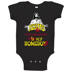 Jonas Valanciunas Jesus Homeboys Toronto Hockey Sports Baby One Piece Jonas Valanciunas Jesus Homeboys Toronto Hockey Sports Baby One Piece